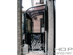 のテラス屋根 ライザーテラスII  R型 テラスタイプ 単体  積雪〜20cm対応 施工例