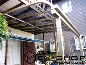 のテラス屋根 ライザーテラスII R型 テラスタイプ  積雪〜20cm対応 施工例