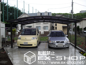 のカーポート カーブポートシグマIII ワイド 積雪〜20cm対応 施工例