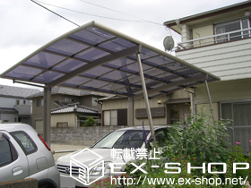 のカーポート カーブポートシグマIII 積雪〜20cm対応＋着脱式サポート（補助柱）×2 施工例