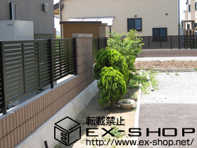 のフェンス・柵 エクスラインフェンス5型 自由柱施工 施工例