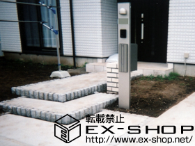 の機能門柱・ポスト シンプルモダン機能門柱1型<独立仕様> フル加工タイプ6LIセット 施工例