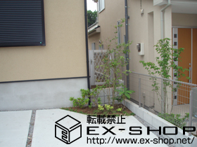 の門扉 シャレオR8型門扉 片外開き 柱使用 施工例