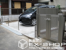 のフェンス・柵 エクスラインフェンス8型　フリーポールタイプ 施工例