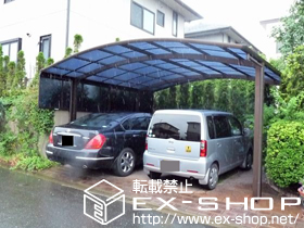のカーポート プレシオスポート ワイドタイプ 積雪〜20cm対応＋サイドパネル 施工例