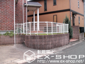のフェンス・柵 ハイグリッドフェンスN8型 フリーポールタイプ 施工例