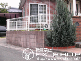 のフェンス・柵 ハイグリッドフェンスN8型 フリーポールタイプ 施工例