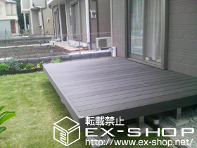 のウッドデッキ リウッドデッキII 標準 単体＋リウッドステップ4型 Sタイプ（2段） 施工例