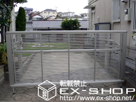 のカーゲート エクスラインアップゲート 1型 電動式 施工例