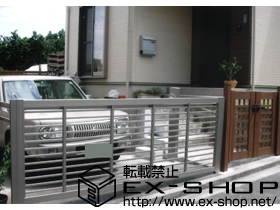 の門扉 スタンダード門扉1型 両開き 門柱使用 施工例