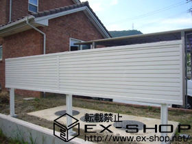 のフェンス・柵 エクスラインフェンス7型 多段柱仕様 施工例