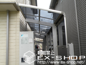 のカーポート プレシオスポート 縦連棟タイプ 積雪〜20cm対応＋サイドパネル 施工例