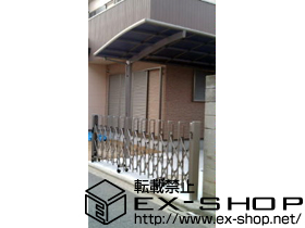 のカーゲート トリップゲート PB型 ノンレール 片開き 施工例