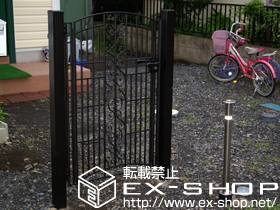 の門扉 シャンテーヌB型 片開き[門柱仕様] 施工例