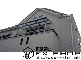 のバルコニー・ベランダ屋根 ライザーテラス?F型 単体 屋根タイプ 積雪〜20cm対応 施工例