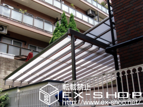 のテラス屋根 パワーアルファ F型 単体 テラスタイプ 積雪〜30cm対応 施工例