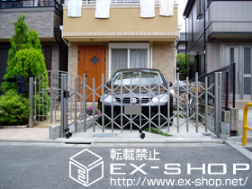 のカーゲート トリップゲート PA型 ノンレール 片開き 施工例