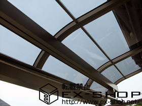 のバルコニー・ベランダ屋根 ライザーテラス? 単体 R型 屋根タイプ 積雪〜20cm対応 施工例