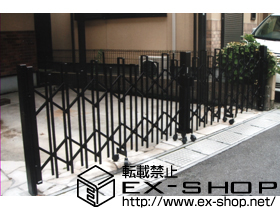 のカーゲート トリップゲート PA型 ノンレール 両開き 施工例