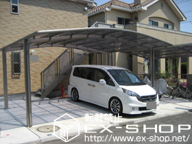 のカーポート カーブポートシグマIII ワイド 積雪〜30ｃｍ対応 施工例