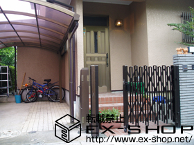 のカーゲート トリップゲート PA型 ノンレール 片開き 施工例