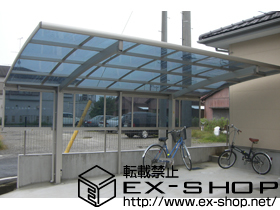 のカーポート プレシオスポート積雪〜20cm対応＋サイドパネル＋脱着式サポート 施工例