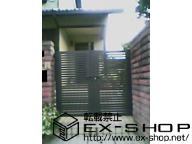 の門扉 シャレオR3型門扉 両開き 柱使用タイプ 施工例