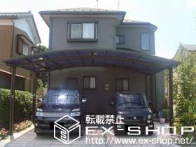 のカーポート カーブポートシグマIII   ワイド 積雪〜30ｃｍ対応 施工例