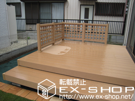 のウッドデッキ リウッドデッキ? 単体+デッキフェンス+段床 施工例