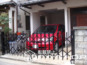 のカーゲート トリップゲート PA型 ノンレール 片開き 施工例