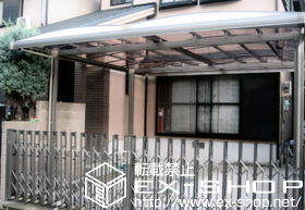 のカーゲート アルシャインPG型R Cタイプ ノンレール 両開き 施工例