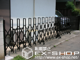 のカーゲート トリップゲート PB型 ノンレール 両開き 施工例