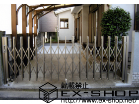 のカーゲート アルシャインM型Aタイプ ノンレール 片開き 施工例