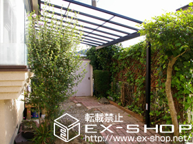 のテラス屋根 ライザーテラスII  F型 テラスタイプ 単体 積雪〜20cm対応 施工例