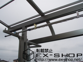 のバルコニー・ベランダ屋根 ライザーテラス?R型 単体 屋根タイプ 積雪〜20cm対応 施工例