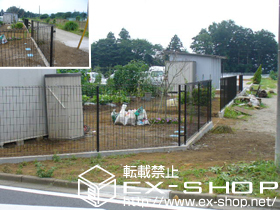 のフェンス・柵 FCS-61型フェンス[自由柱] 施工例