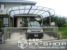 のカーゲート エクスラインアップゲート ワイド2型 手動タイプ 施工例