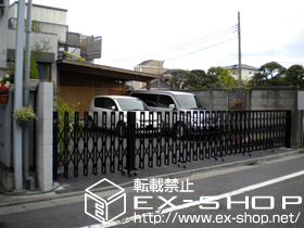 のカーゲート アルシャインM型 Aタイプ ノンレール 両開き親子 施工例