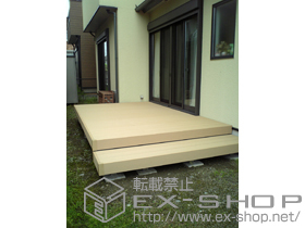 のウッドデッキ リウッドデッキII 標準 単体＋段床セット　1段　片側面 施工例