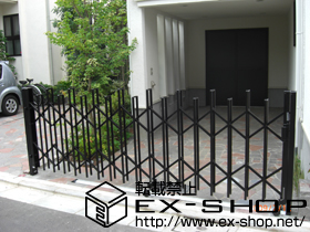 のカーゲート トリップゲート PA型 ガイドレール後付け 片開き 施工例