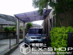 のカーポート カーブポートシグマIII 積雪〜30ｃｍ対応＋着脱式サポート柱　ロング柱23用　2本入 施工例