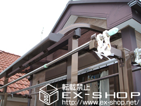 のバルコニー・ベランダ屋根 ライザーテラスII   R型 屋根タイプ 単体 積雪〜20cm対応 施工例