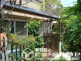 のテラス屋根 パワーアルファ RB型 単体 アクトステージA型用屋根タイプ 積雪〜30cm対応 施工例