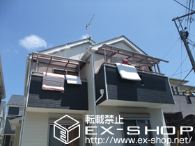 のバルコニー・ベランダ屋根 ライザーテラス?R型 単体 屋根タイプ 積雪〜20cm対応 施工例