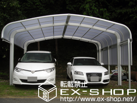 のカーポート テールポートシグマIII M合掌 積雪〜20cm対応＋サイドパネル 施工例