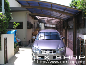 のカーポート カーブポートシグマIII 積雪〜20cm対応＋サイドパネル1段Ｈ500 施工例