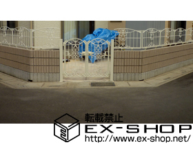 の門扉 フェスタD型門扉 両開き 柱使用 施工例