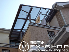 のバルコニー・ベランダ屋根 ライザーテラスII F型 屋根タイプ 単体 積雪〜20cm対応 施工例