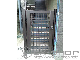 の門扉 エクスライン門扉3型 片外開き 門柱仕様 施工例