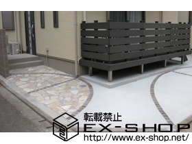 のウッドデッキ リコステージ?＋ボードラインフェンス 施工例